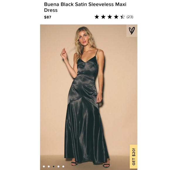 Lulus Dresses & Skirts - NWT LULUS Buena black satin maxi dress
